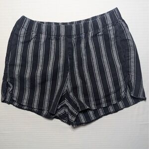 Brandy Melville Striped Shorts Navy White Pull On Soft Lounge Coastal